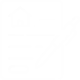 Icono de un documento con una casa y un boligrafo